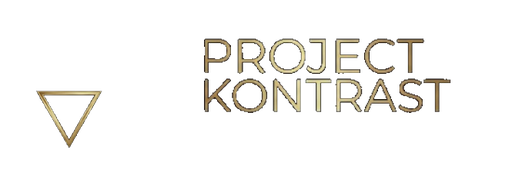 Project Kontrast — gold inverted triangle (Kontrast Unit) + PROJECT KONTRAST wordmark